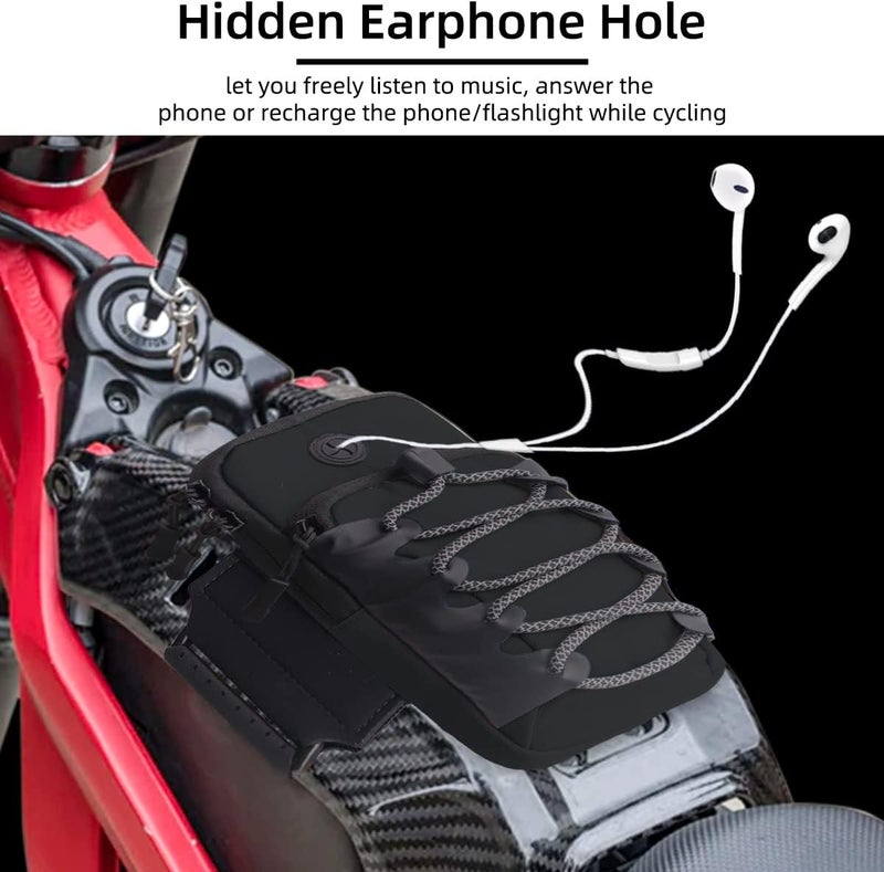 URLWALL Storage Frame Bag For Sur-ron LBX/Tuttio Soleil 01/Ultra Bee/Segway/Talaria Sting/E Ride Pro S SS SR, Dirt Bike Front Frame Bag Arm Strap Bag Battery Cover Bag for Mobile Phone, Card, Earphone - Image 4